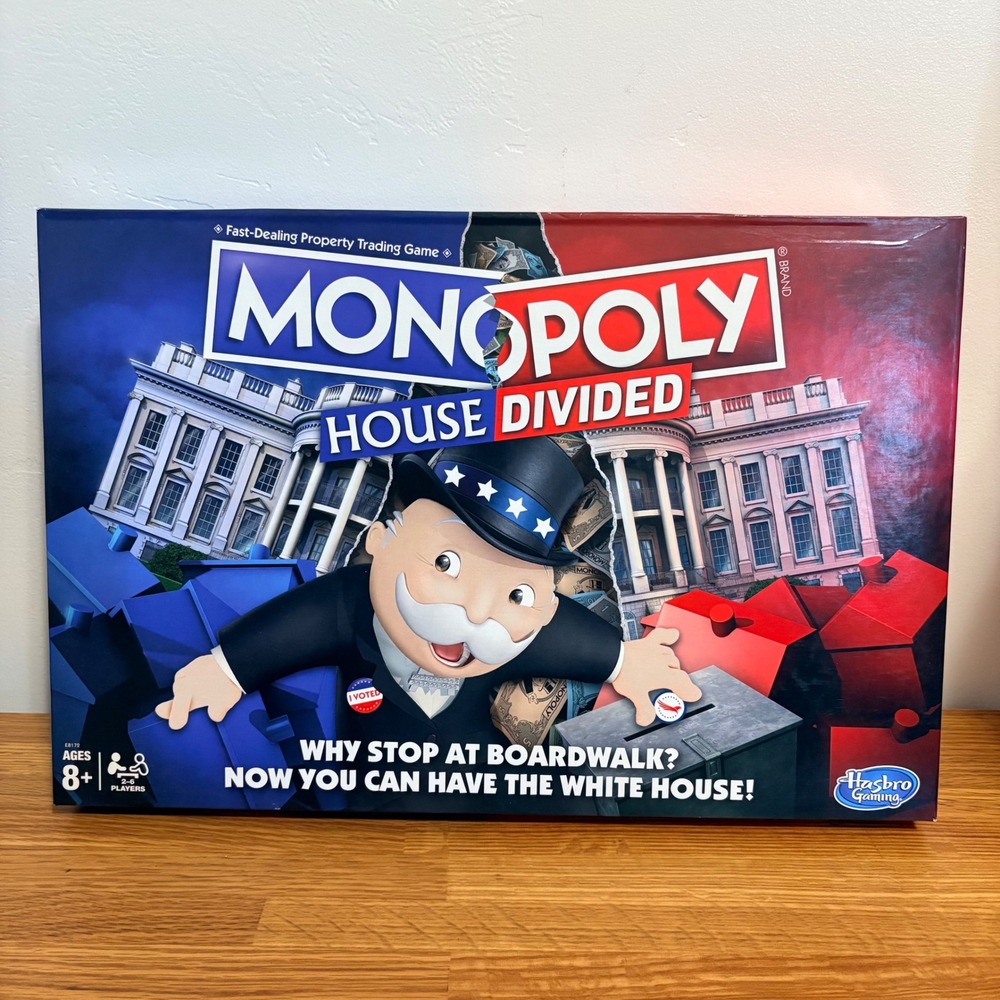 Complete Hasbro Monopoly House Divided E8170‎ Political Election Strategy Game